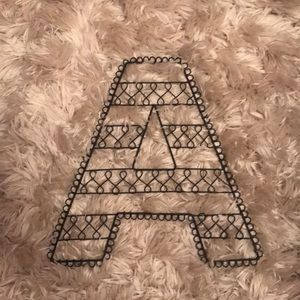 Letter “A” wall decor